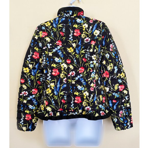 NWT ESCADA Floral Water Repellent Quilted Down Puffer Jacket Size 36 - Picture 6 of 10